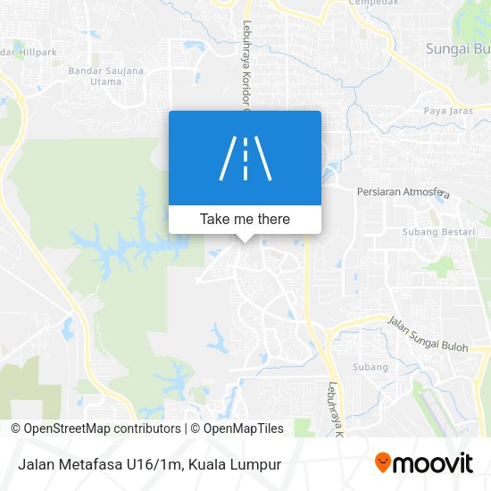 Jalan Metafasa U16/1m map