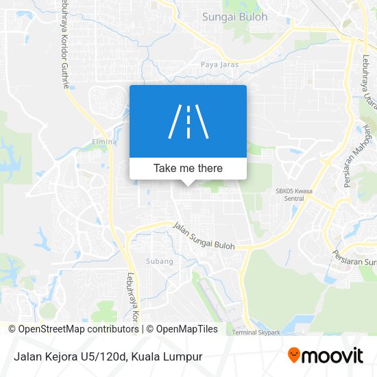 Jalan Kejora U5/120d map