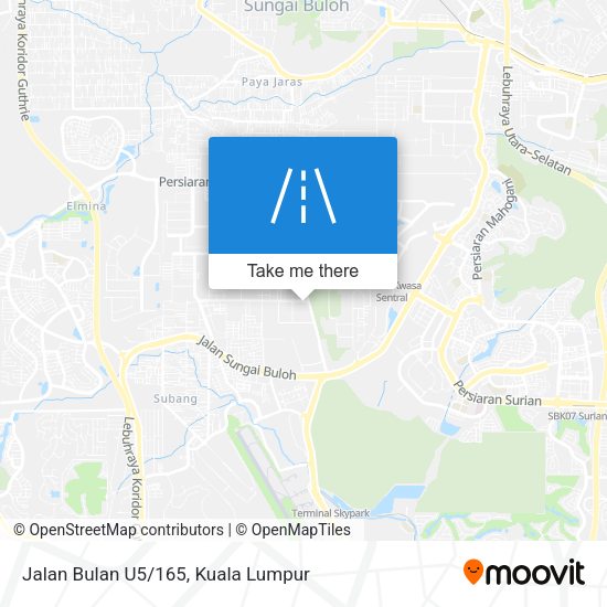 Jalan Bulan U5/165 map