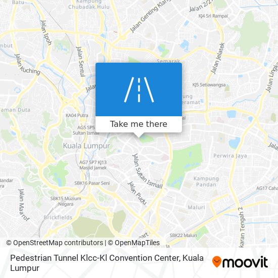 Pedestrian Tunnel Klcc-Kl Convention Center map