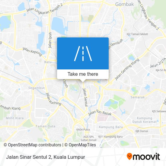 Jalan Sinar Sentul 2 map