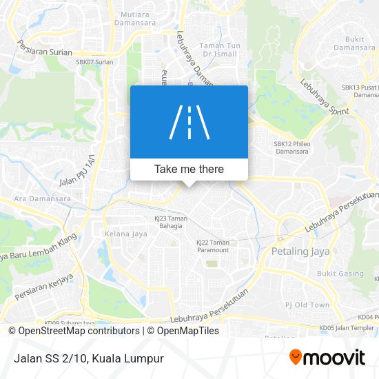 Jalan SS 2/10 map