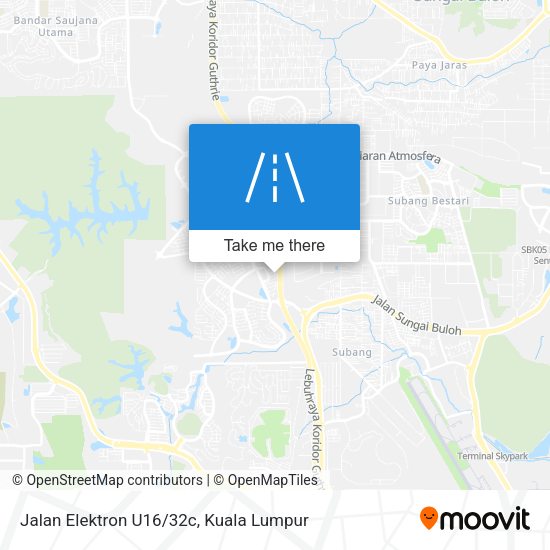 Jalan Elektron U16/32c map