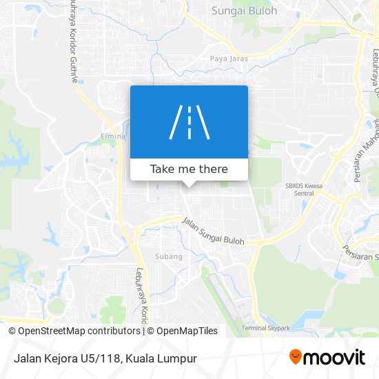 Jalan Kejora U5/118 map