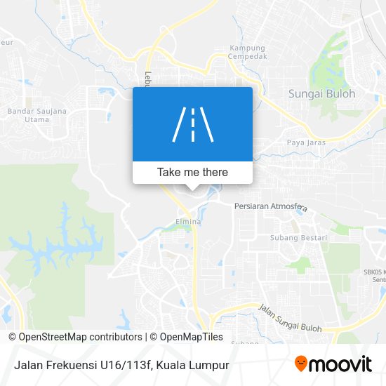 Peta Jalan Frekuensi U16/113f