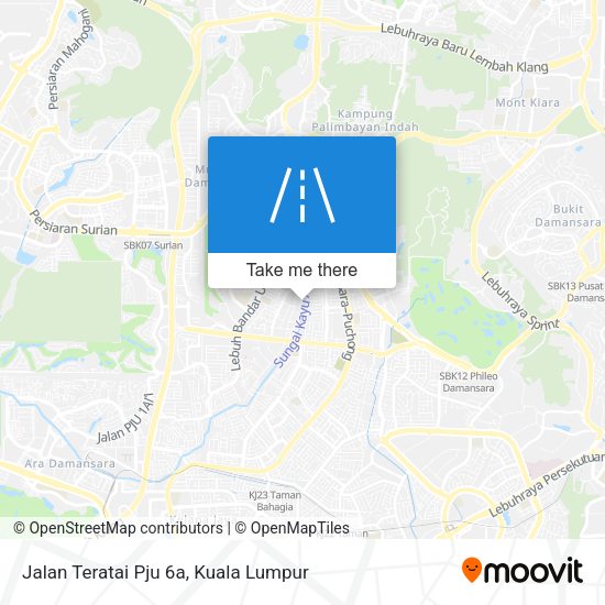 Jalan Teratai Pju 6a map