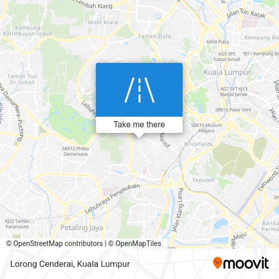 Peta Lorong Cenderai