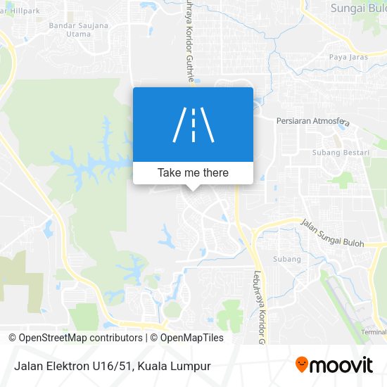 Jalan Elektron U16/51 map