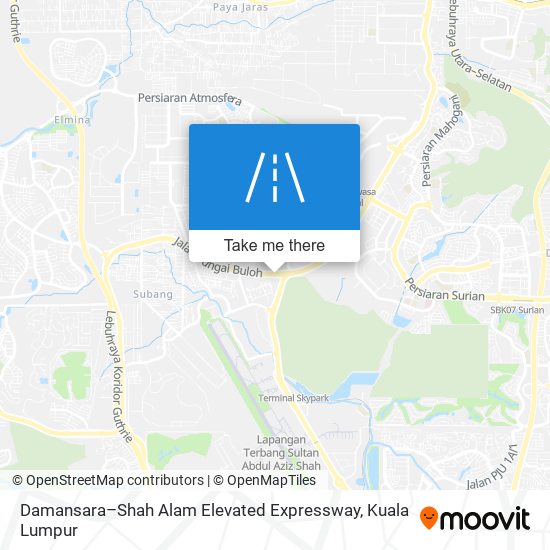 Damansara–Shah Alam Elevated Expressway map
