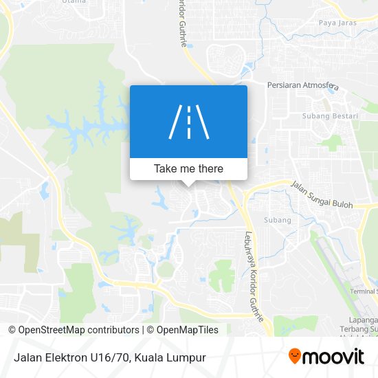 Jalan Elektron U16/70 map