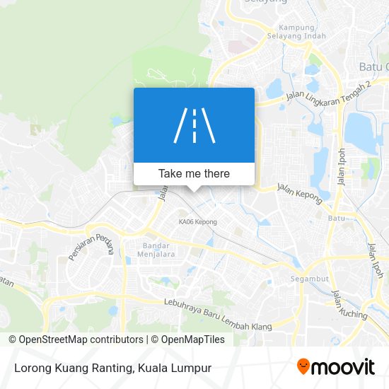 Lorong Kuang Ranting map