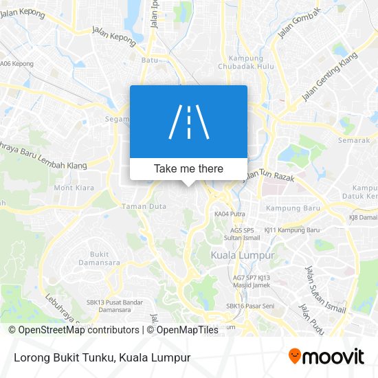 Peta Lorong Bukit Tunku