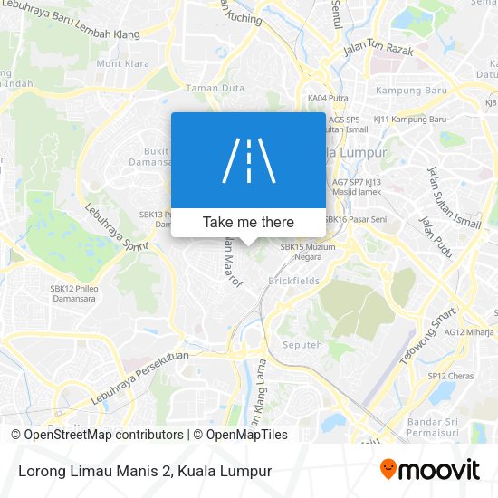 Lorong Limau Manis 2 map