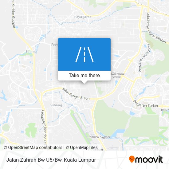 Jalan Zuhrah Bw U5/Bw map