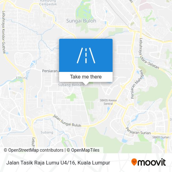 Jalan Tasik Raja Lumu U4/16 map