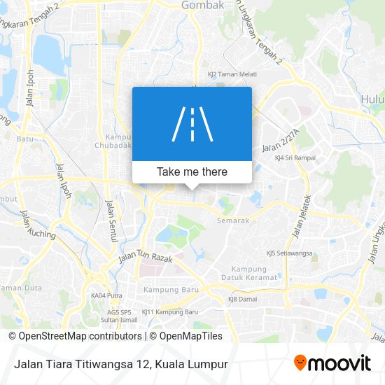 Peta Jalan Tiara Titiwangsa 12