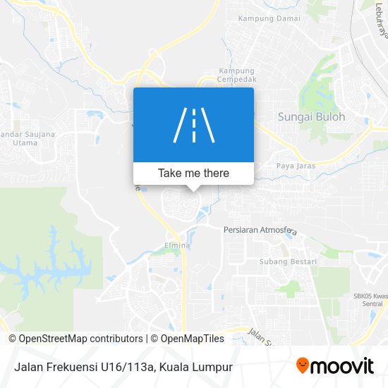Peta Jalan Frekuensi U16/113a