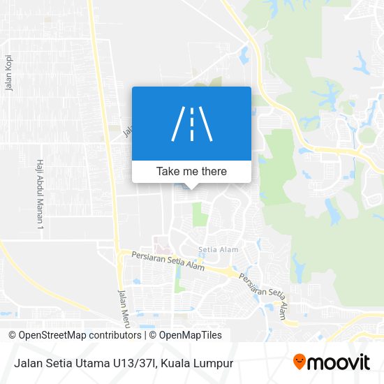 Jalan Setia Utama U13/37l map