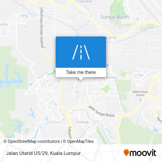 Peta Jalan Utarid U5/29