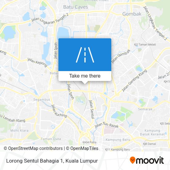 Lorong Sentul Bahagia 1 map