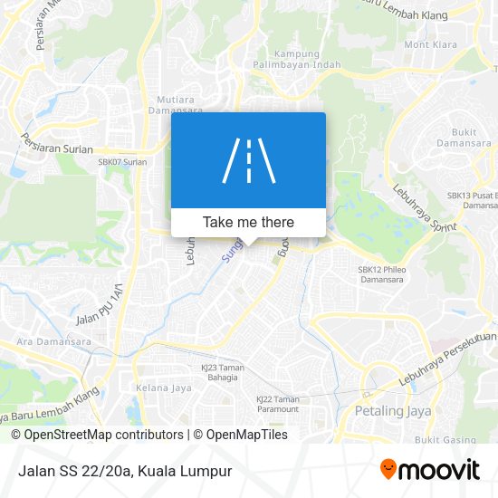 Jalan SS 22/20a map