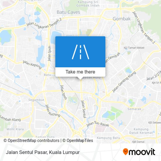 Peta Jalan Sentul Pasar