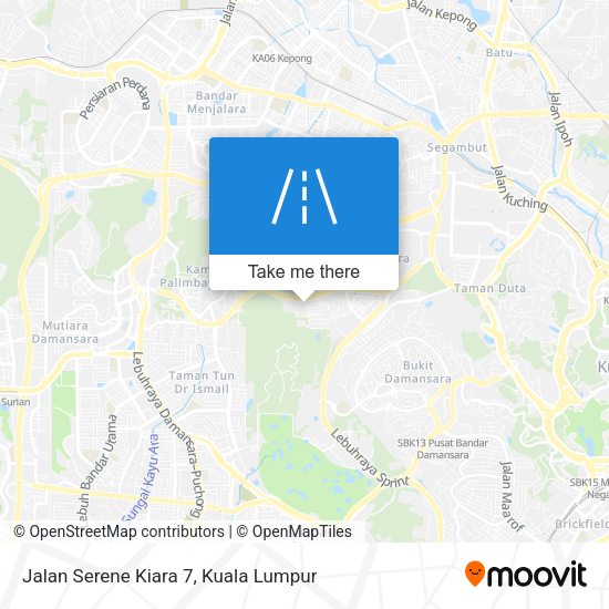 Jalan Serene Kiara 7 map
