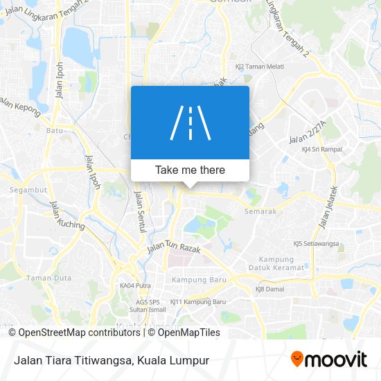 Jalan Tiara Titiwangsa map