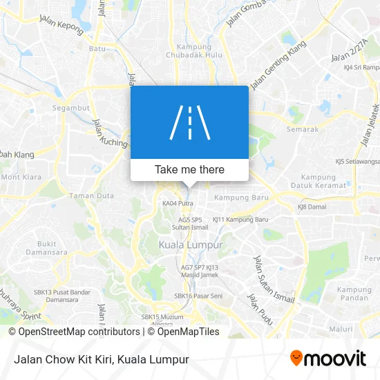 Jalan Chow Kit Kiri map