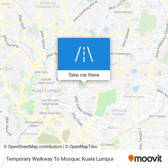 Temporary Walkway To Mosque map