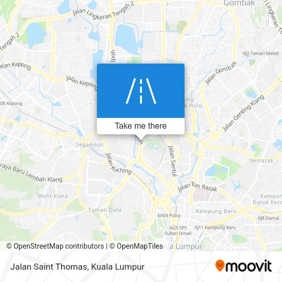 Jalan Saint Thomas map