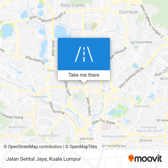 Peta Jalan Sentul Jaya