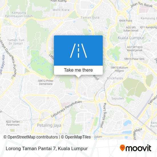 Peta Lorong Taman Pantai 7