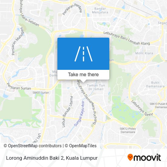 Peta Lorong Aminuddin Baki 2