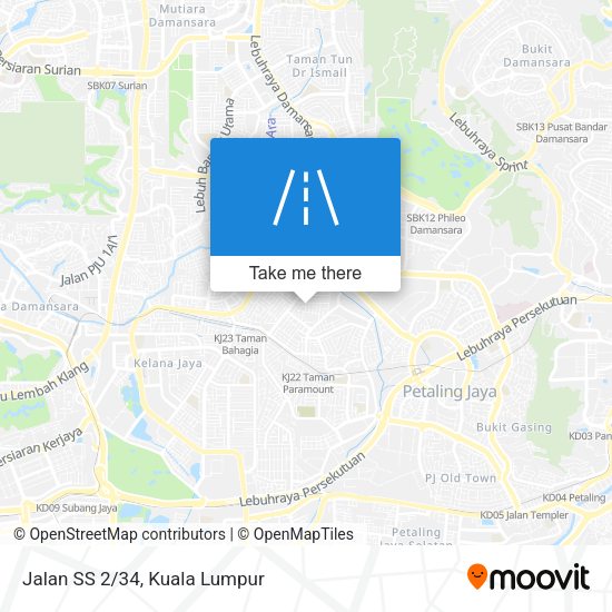 Jalan SS 2/34 map