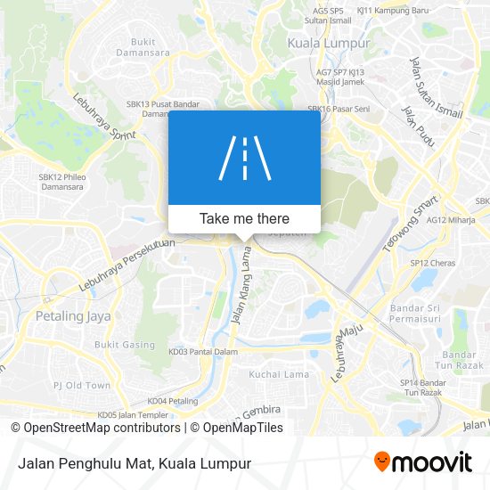 Peta Jalan Penghulu Mat