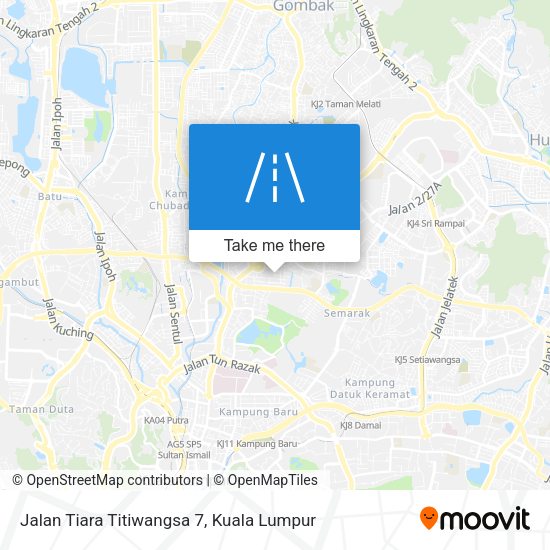 Peta Jalan Tiara Titiwangsa 7