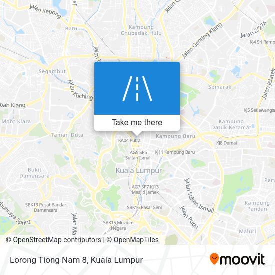 Lorong Tiong Nam 8 map