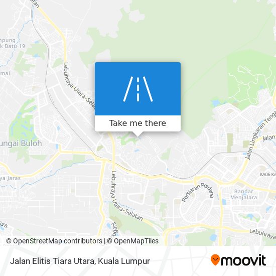 Jalan Elitis Tiara Utara map