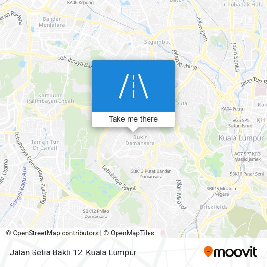Peta Jalan Setia Bakti 12