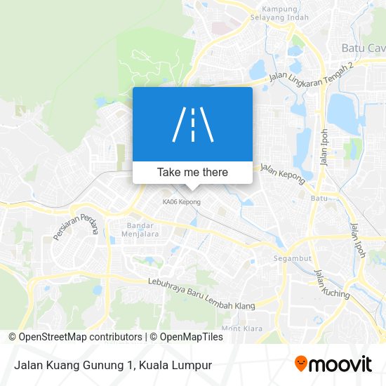 Peta Jalan Kuang Gunung 1