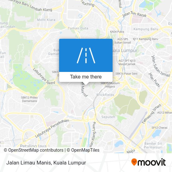 Jalan Limau Manis map
