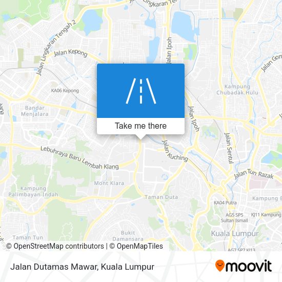 Peta Jalan Dutamas Mawar