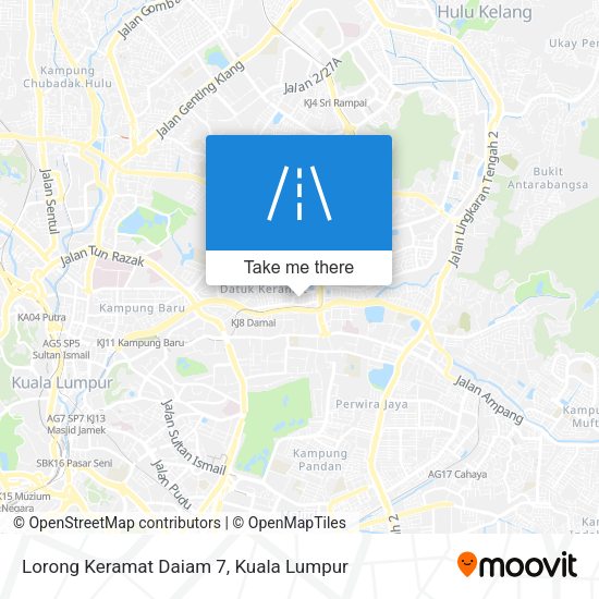Peta Lorong Keramat Daiam 7