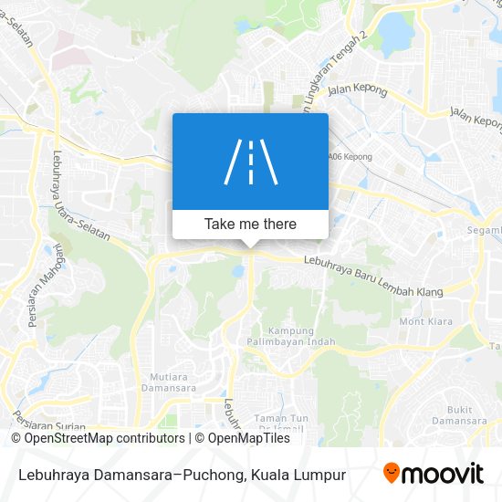 Lebuhraya Damansara–Puchong map