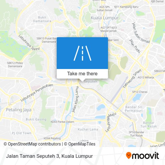 Jalan Taman Seputeh 3 map