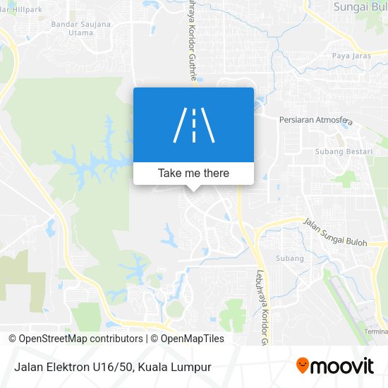 Jalan Elektron U16/50 map