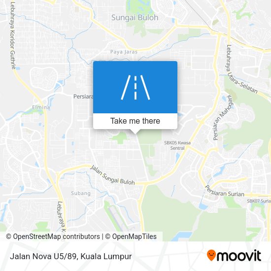 Jalan Nova U5/89 map