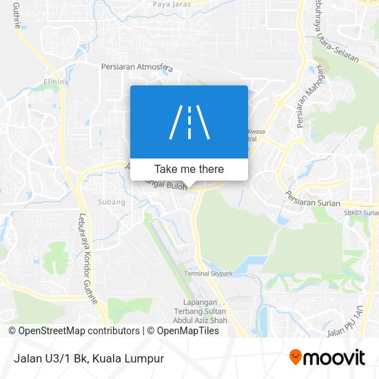 Jalan U3/1 Bk map