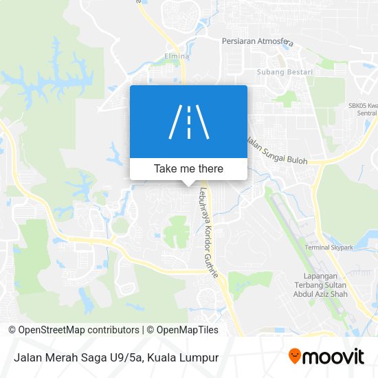 Jalan Merah Saga U9/5a map